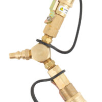 Marshall Excelsior Propane Y-Splitter, Quick-Disconnect, 1/4 Inch, Brass
