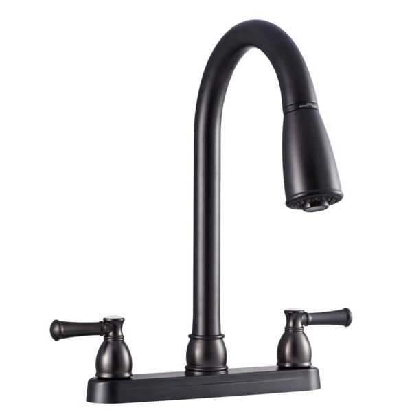 Dura Faucet Pull-Out Kitchen Faucet, 8 Inch, Venetian Bronze
