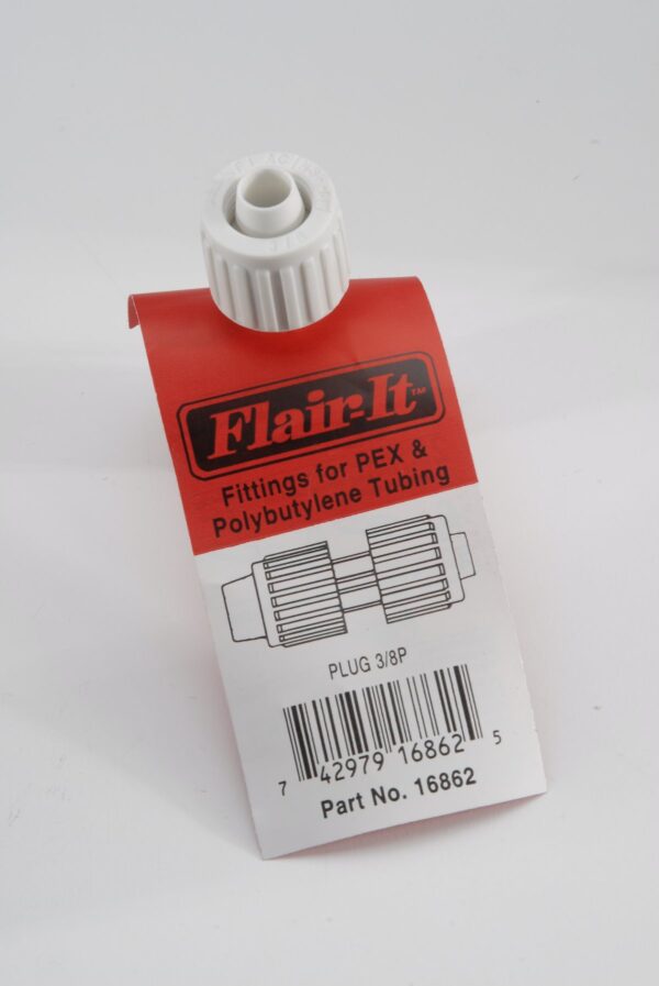 Elkhart Supply 3/8 Inch Fitting Plug, White