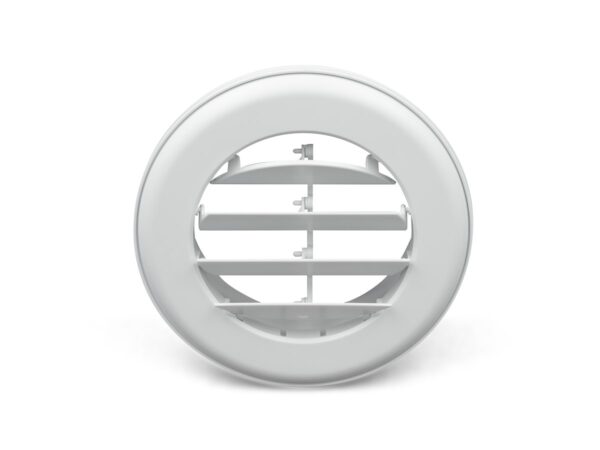 B&B Molders 4-3/4 inch Ceiling Register with Damper, Polar White