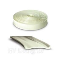 RV Designer Vinyl Trim Molding Insert, 1 Inch, 25 Feet, Colonial White