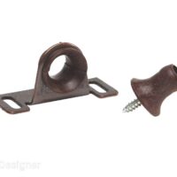 RV Designer 1-13/16 Inch Bulldog Door Catch, Brown, Set of 2
