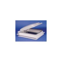 Heng's 14" Manual Roof Vent, Smoke Lid, White Frame, Plastic