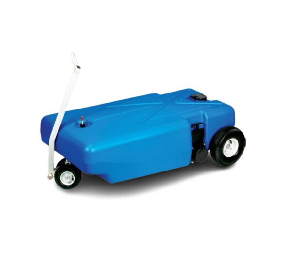 Barker 42-Gallon 4-Wheel Waste Tote, Blue with Valve