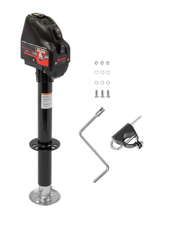 Bulldog Electric Trailer Tongue Jack, 4,000 lbs, 17 in., Black