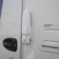 Milenco Entry Door Lock, Keyed, Dead Bolt, White