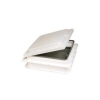 Heng's 14" Manual Roof Vent, White, Plastic with Screen
