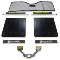Blue Ox Hitch-Mount Mud Flap System, 24" x 24", Black, Set of 2