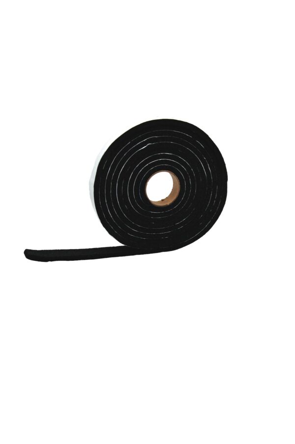 AP Products Weather Stripping Vinyl Foam Black, 50 Feet