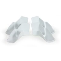 Camco Drip Rail Gutter Spout, White, 4-Pack