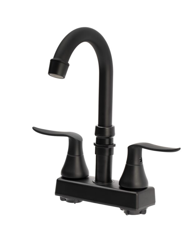 Dura Faucet RV Exterior Quick Connect Shower Faucet, Dual Lever, Matte Black