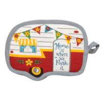 Kay Dee Designs Happy Camper Pot Holder, 200°F Heat-Resistant, Gray
