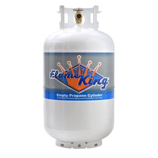 Flame King 30 lb Propane Tank with OPD Valve, White