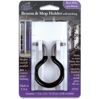 Magic Mounts Adhesive Broom Holder, White