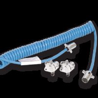 Demco Expandable Trailer Wiring Connector Cable, 4-Round to 4-Round, Blue