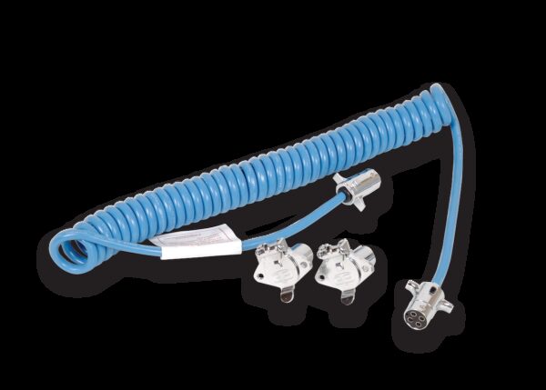 Demco Expandable Trailer Wiring Connector Cable, 4-Round to 4-Round, Blue