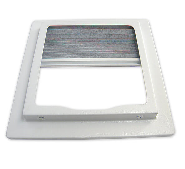 Specialty Recreation Skylight Blind, 14x14, Manual, Gray/White