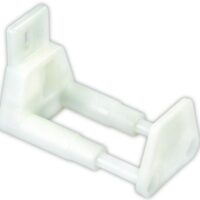 JR Products Sliding Door Guide, Bottom Mount, Plastic, White