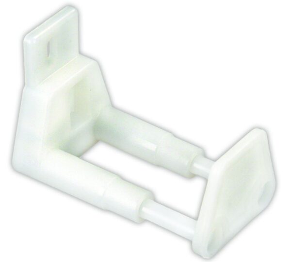 JR Products Sliding Door Guide, Bottom Mount, Plastic, White