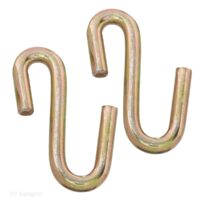 RV Designer Trailer Safety Chain S-Hook, Set of 2, Steel