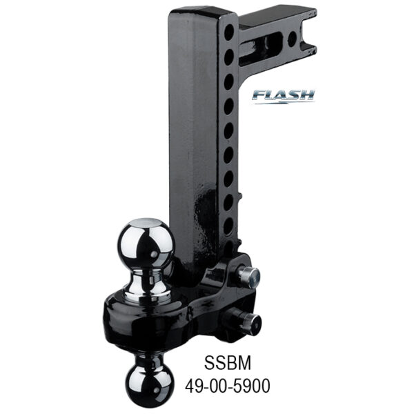 Fastway Solid Shank Dual Hitch Ball Mount, 2 Inch Receiver, Drop/Rise 10/11