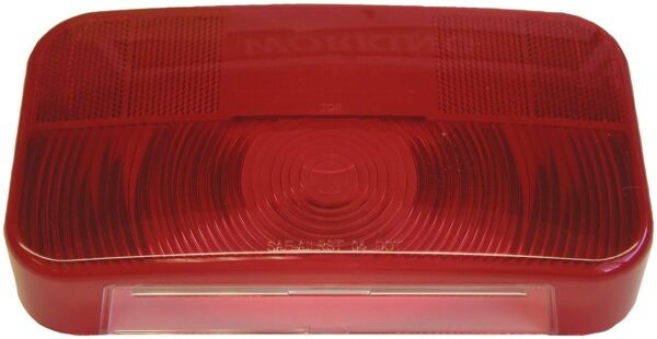 Peterson Red/Clear Trailer Light Lens, Snap-On