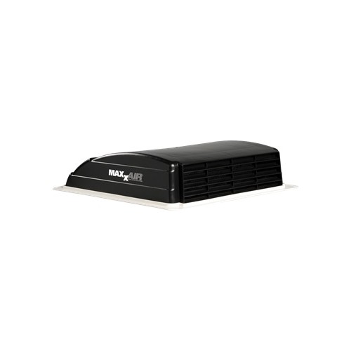 MaxxAir 14x14 Manual Roof Vent, Black Exterior, White Frame, Polyethylene