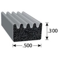 Trim-Lok Weather Stripping, EPDM Rubber, 0.3" x 1/2" Adhesive-Backed, 500 ft