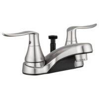 Dura Faucet Lavatory Faucet with Shower Diverter, 4 Inch, Brushed Nickel
