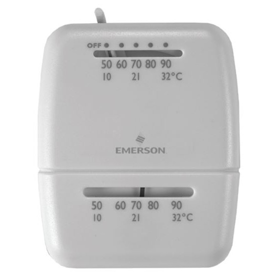 White-Rodgers 24V Heat-Only Wall Thermostat, Analog Display