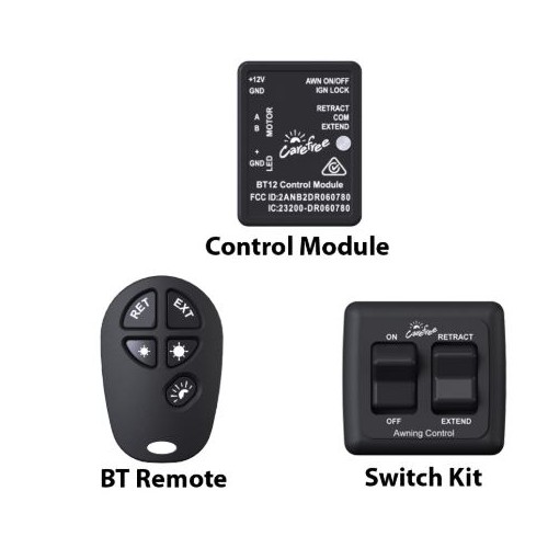 Carefree 12-Volt Motorized Awning Upgrade Kit, Bluetooth Wireless Remote, Black