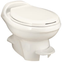 Norcold Premium Permanent RV Toilet, Bone, Polymer, Low-Profile