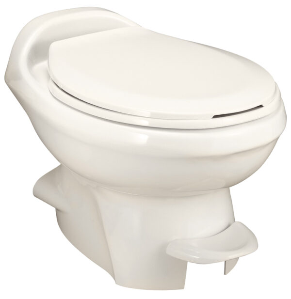Norcold Premium Permanent RV Toilet, Bone, Polymer, Low-Profile