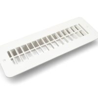 B&B Molders Floor Heating Register, 12 x 4, Polar White