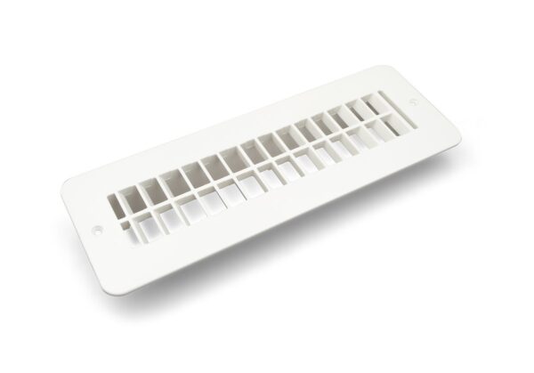 B&B Molders Floor Heating Register, 12 x 4, Polar White