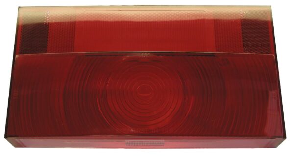 Peterson Red/Clear Trailer Light Lens, Snap-On
