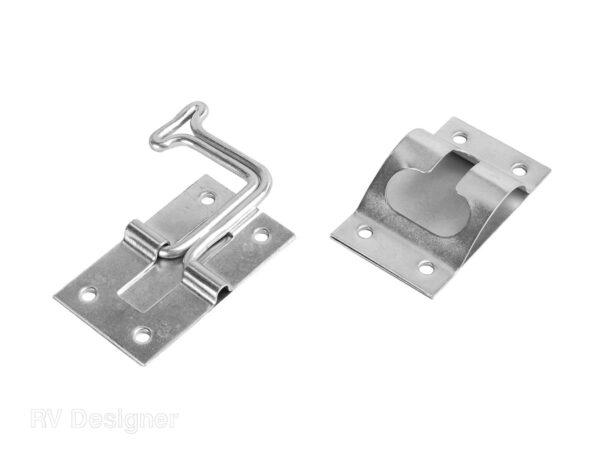 RV Designer 90-Degree Entry Door Holder, 6 Inch, Silver
