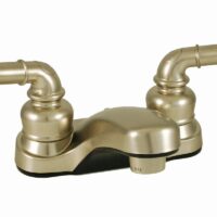 Empire 4 Inch Lavatory Faucet with Diverter and Teapot Handles, Nickel-Plated