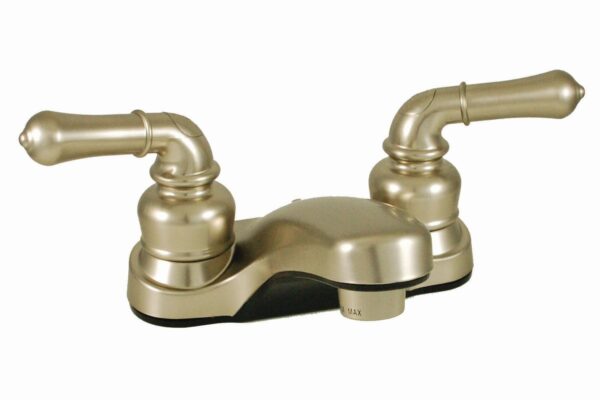 Empire 4 Inch Lavatory Faucet with Diverter and Teapot Handles, Nickel-Plated