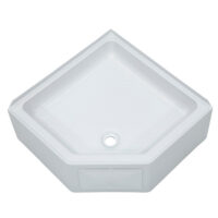 Lippert Rectangular Shower Pan, 27 x 27 Inch, White