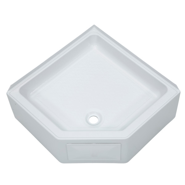 Lippert Rectangular Shower Pan, 27 x 27 Inch, White