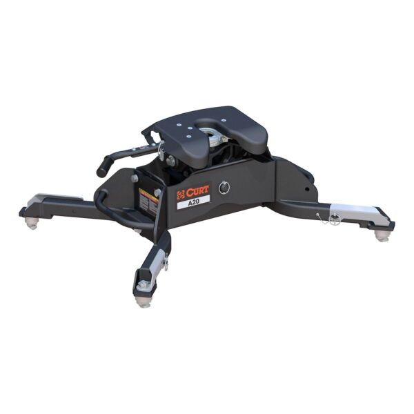 CURT A20 Fifth Wheel Trailer Hitch, 20,000 lbs GTW, Ram, Black Powder Coated