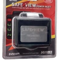 Hughes 50 Amp Power Inlet Port with Dust Cover, Black