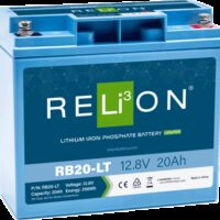 RELiON 12 Volt 20 Ah Lithium Deep Cycle Battery, Cold Weather