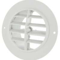Valterra 4 Inch Rotating Ceiling Register with Damper, White