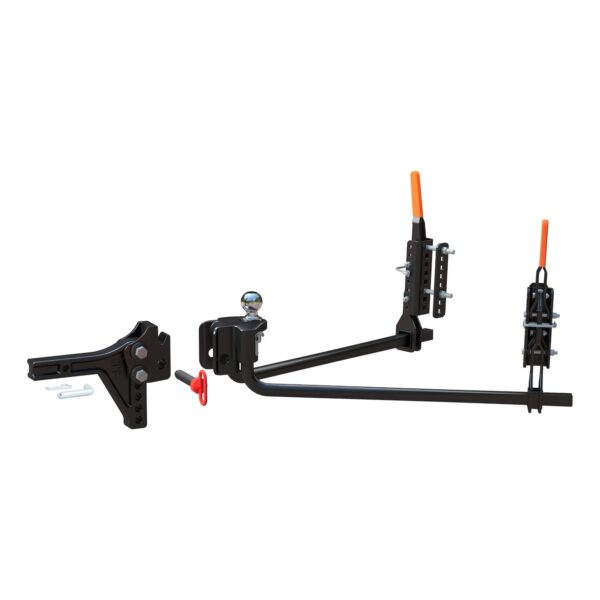 CURT Tru Track Weight Distribution Hitch, 10,000 LB GTW, Black