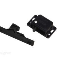 RV Designer Cabinet Door Latch, Push-Pull, Keyless, Black