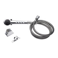 Dura Faucet Handheld Shower Head, Silver, Chrome Plated with Hose