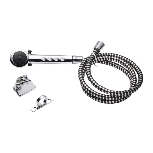 Dura Faucet Handheld Shower Head, Silver, Chrome Plated with Hose