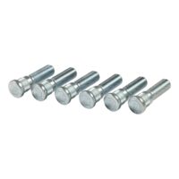 Lippert Trailer Wheel Stud, 1/2 in-20, Pack of 6, Silver
